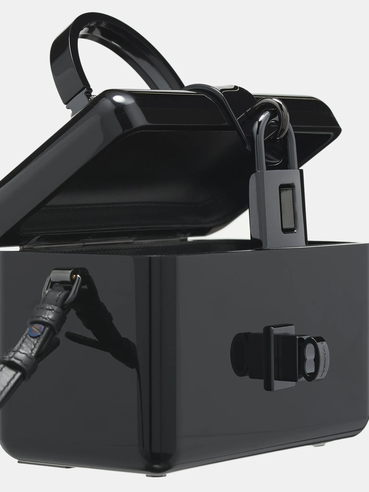 Lock Box Handbag (BB7625-AU640-BLACK) sold by lorenzo product image thumbnail 4