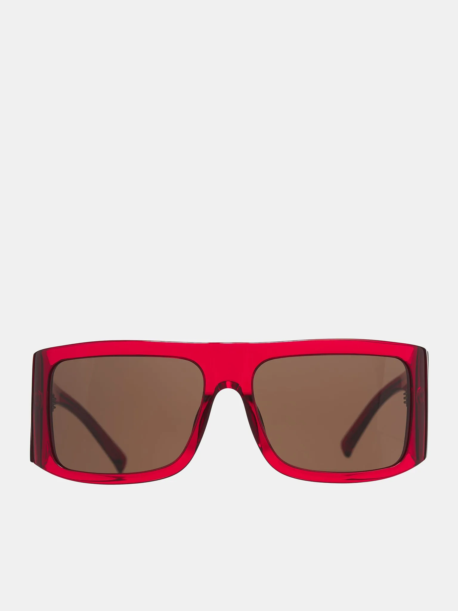 Attico Andre Oversized Sunglasses (ANDRE-RED-BLACK-BROWN) sold by lorenzo