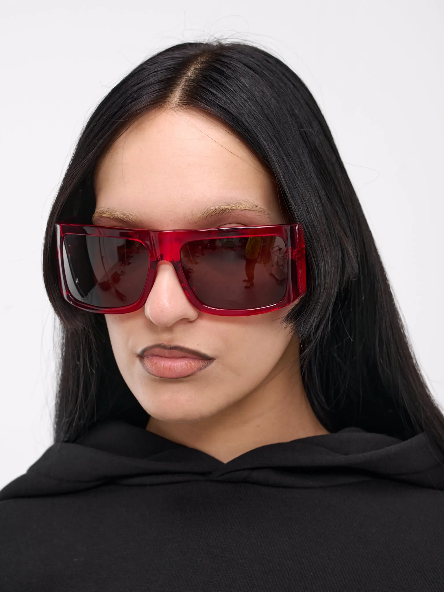 Attico Andre Oversized Sunglasses (ANDRE-RED-BLACK-BROWN) sold by lorenzo product image thumbnail 3