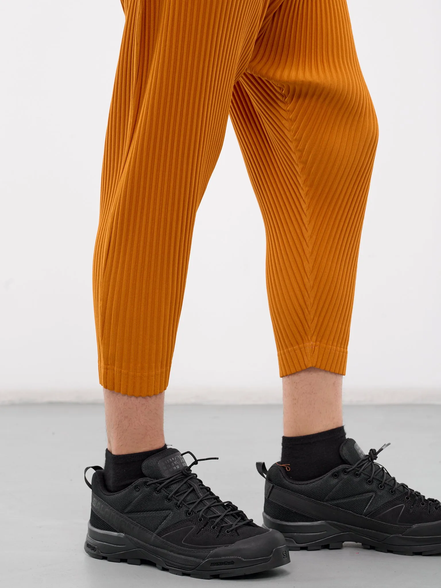 Colorful Pleats Pants (HP46JF141-34-FLAME-ORANGE) sold by lorenzo product image thumbnail 4
