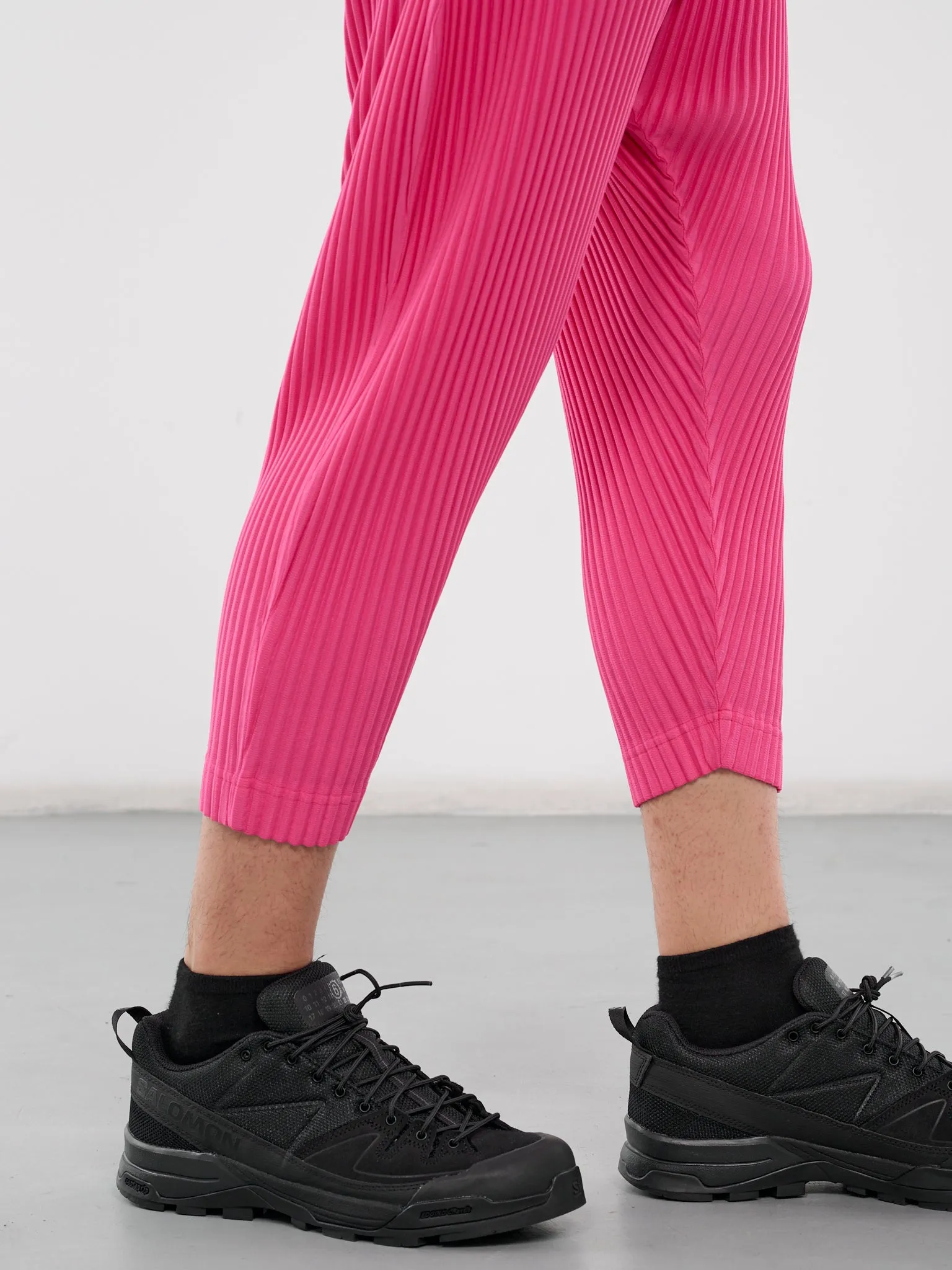 Colorful Pleats Pants (HP46JF141-25-DEEP-PINK) sold by lorenzo product image thumbnail 4