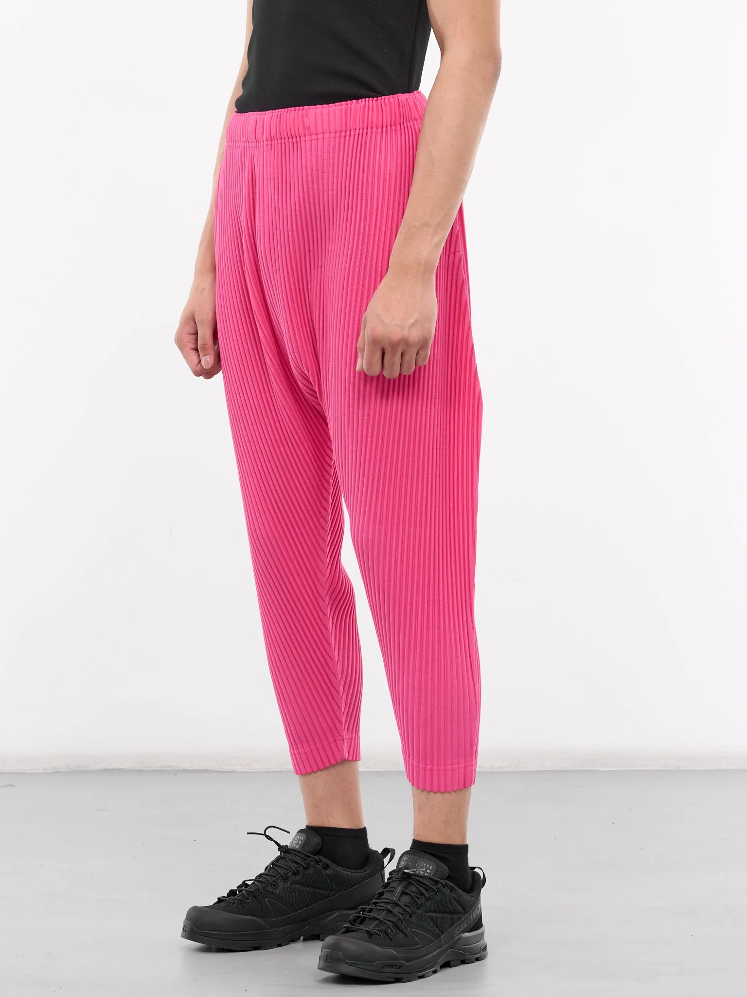 Colorful Pleats Pants (HP46JF141-25-DEEP-PINK) sold by lorenzo product image thumbnail 2