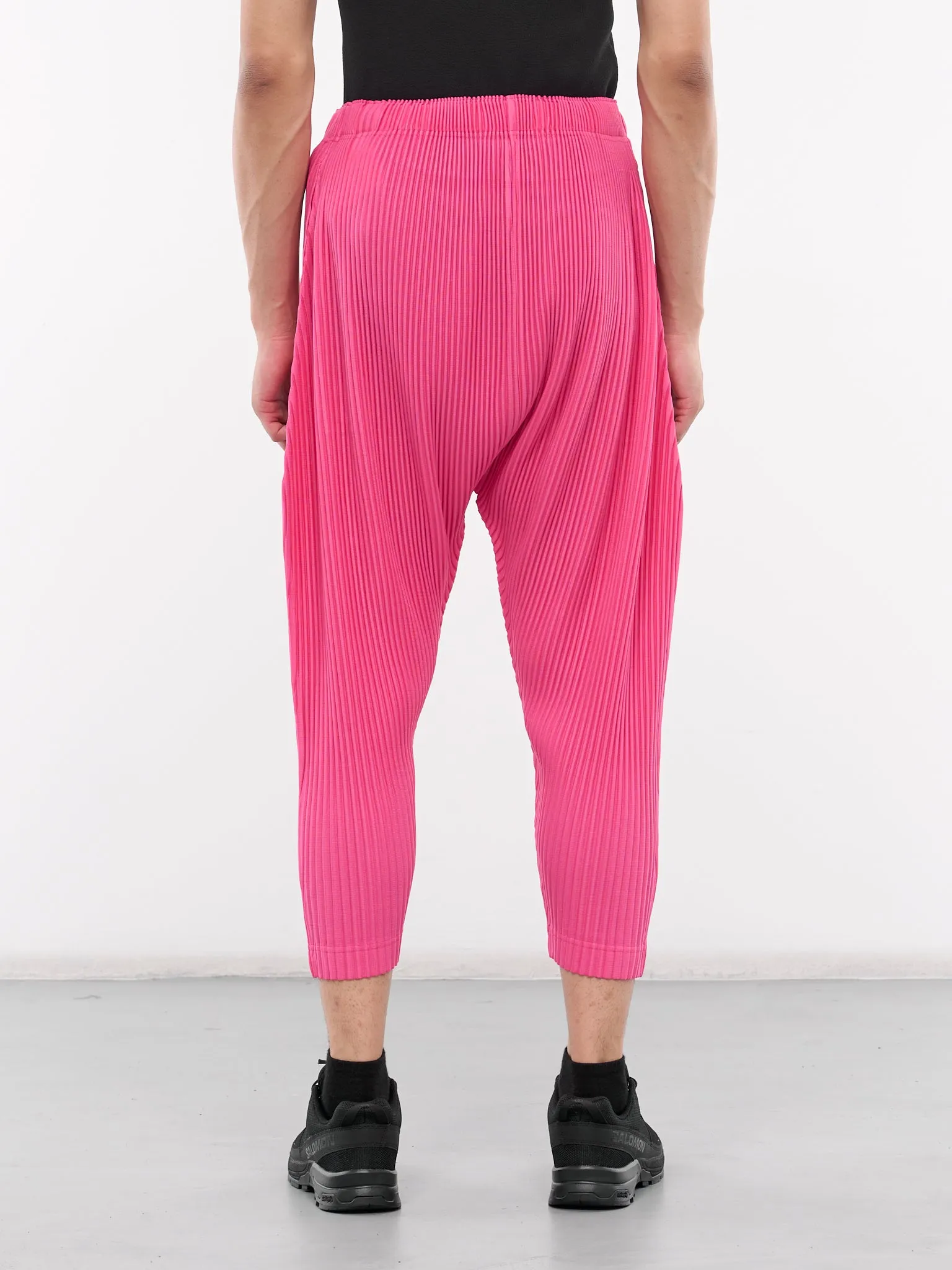 Colorful Pleats Pants (HP46JF141-25-DEEP-PINK) sold by lorenzo product image thumbnail 3
