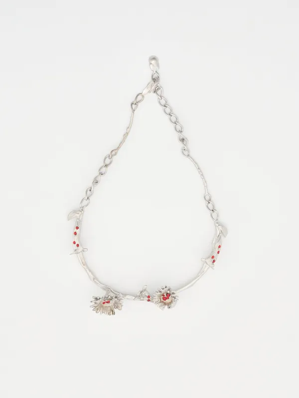 Rhinestone Flower Choker (COMV0461N1-S2000-RED) sold by lorenzo
