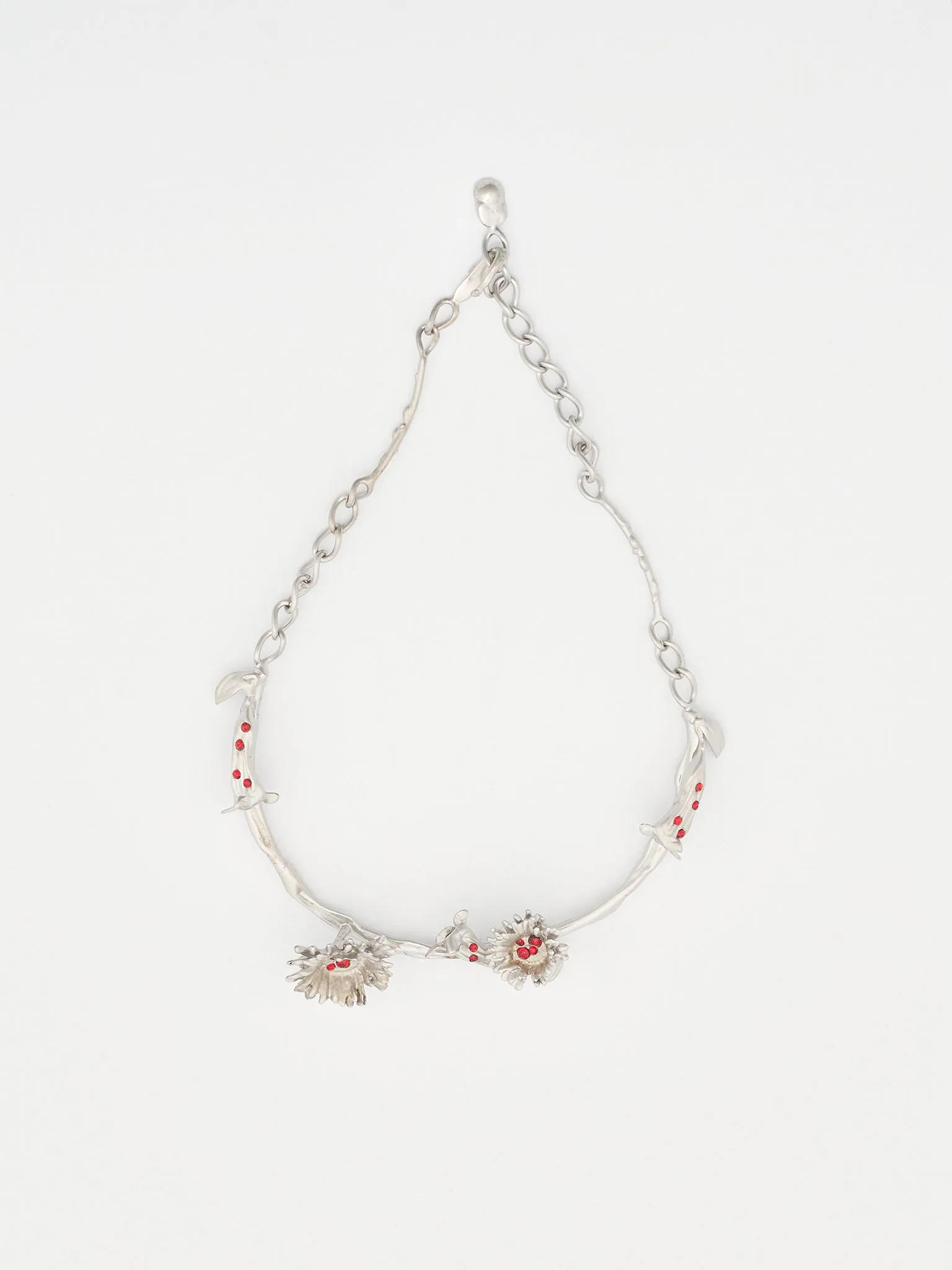Rhinestone Flower Choker (COMV0461N1-S2000-RED) sold by lorenzo