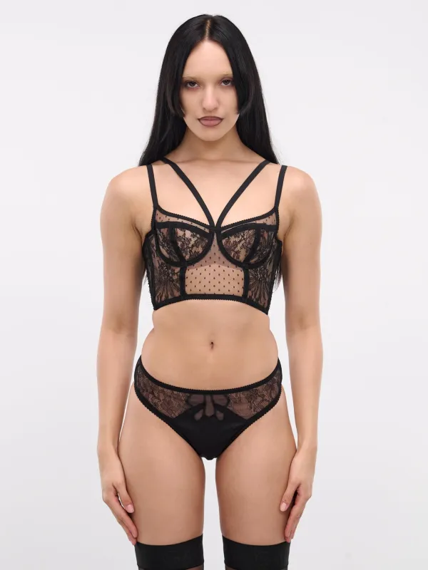 Lace Lingerie Bustier (O7C32T-ONO24-BLACK) sold by lorenzo