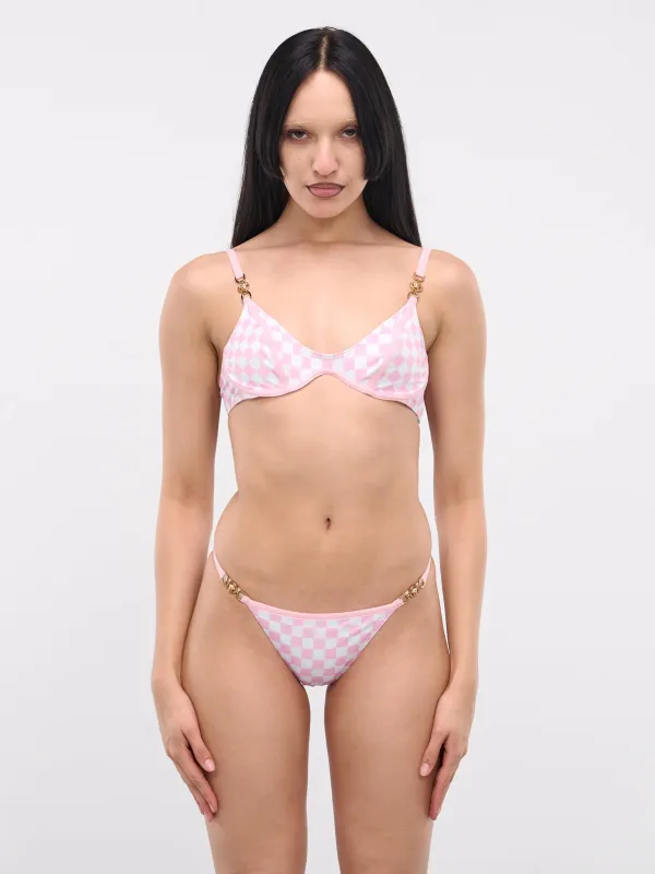 Contrasto Bikini Top (1015249-PASTEL-PINK-WHITE) sold by lorenzo