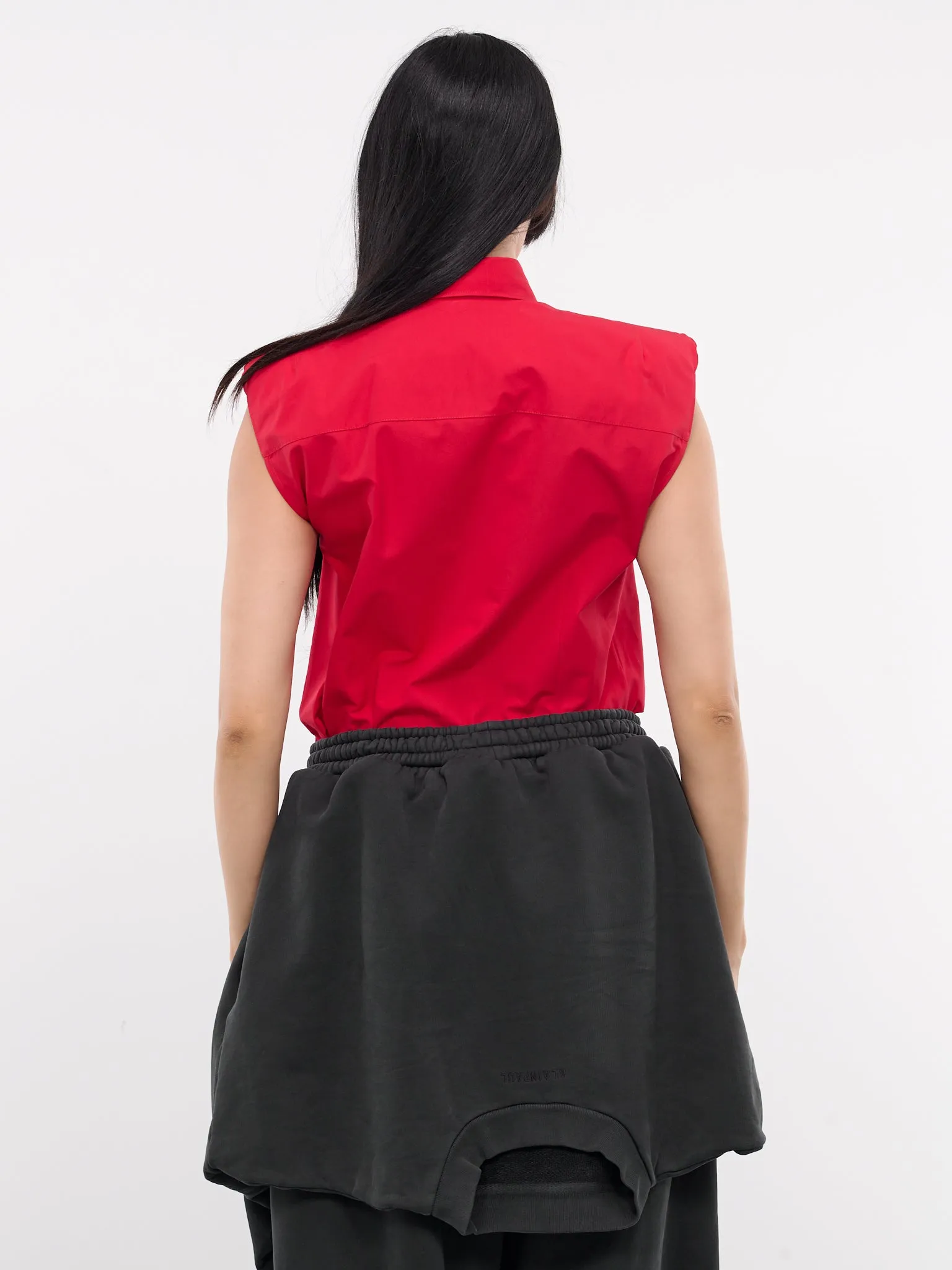 Collarbone Sleeveless Shirt (S1USH05-RED) sold by lorenzo product image thumbnail 3