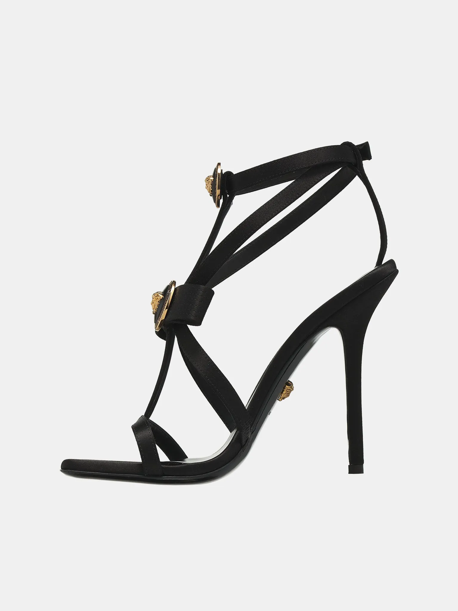Gianni Ribbon Cage Sandals (1013013-1B00V-BLACK-GOLD) sold by lorenzo product image thumbnail 3