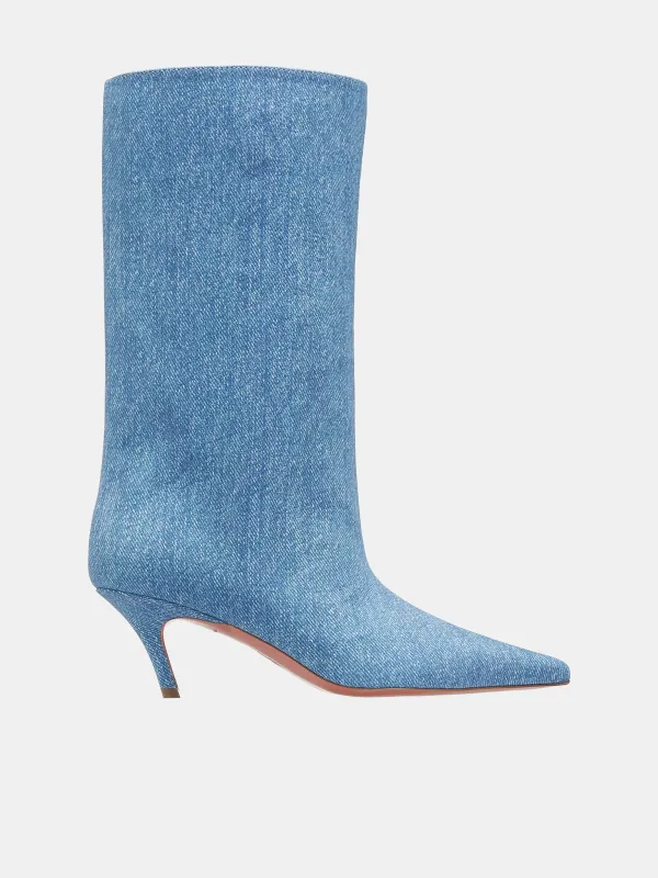 Fiona Denim Printed Suede Boots (FIONA-SUEDE-DENIM) sold by lorenzo