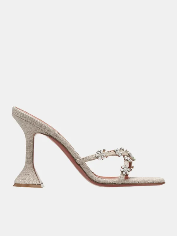 Lily Slippers (LILY-BEIGE-WHITE) sold by lorenzo