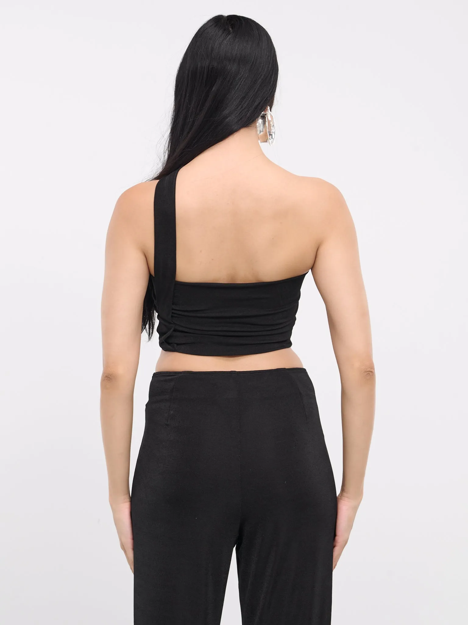Thin Bandage Neck Top (TBNT-BLACK) sold by lorenzo product image thumbnail 3