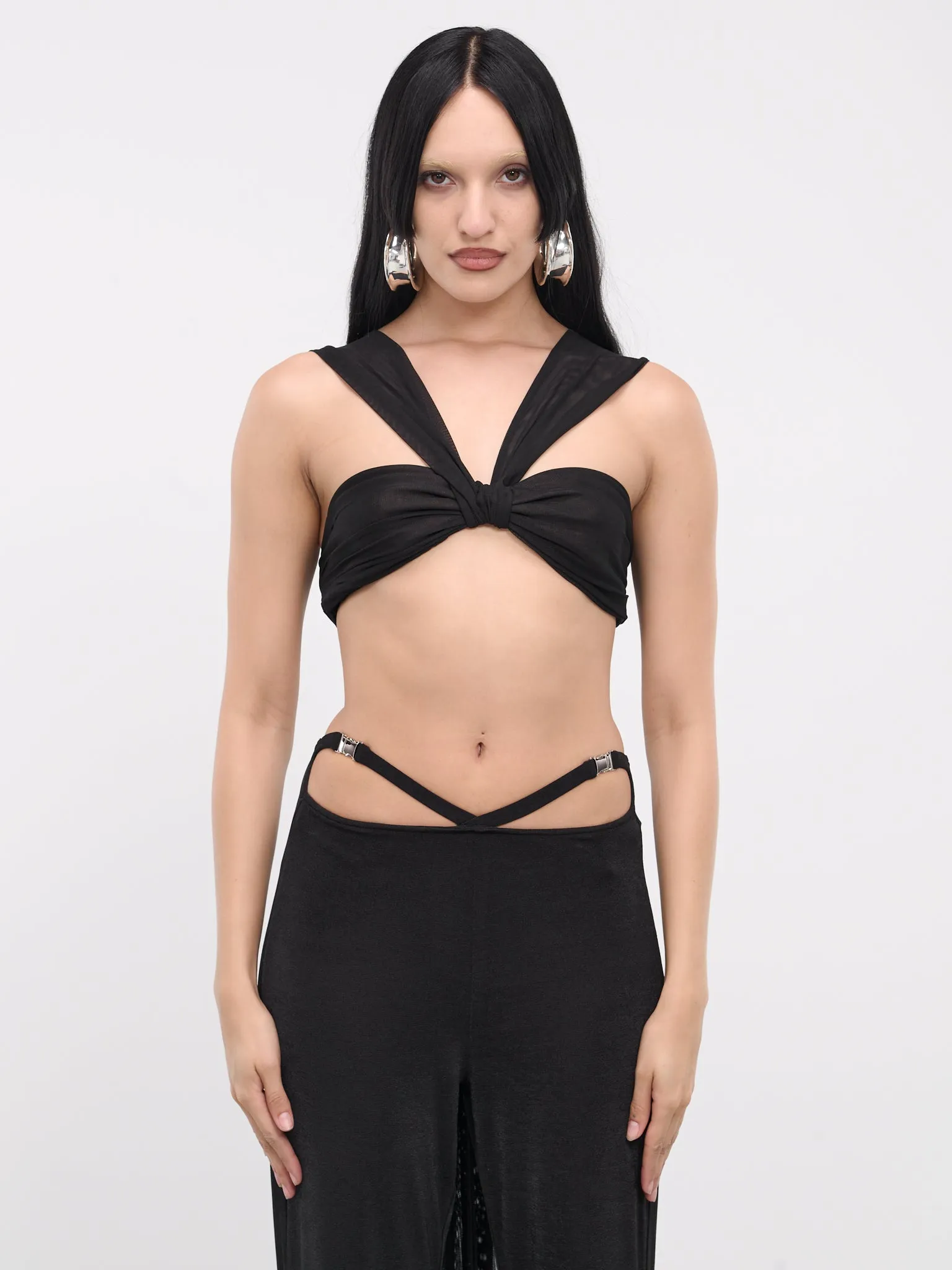 Bandeaux Gathered Tie Top (BGTT-BLACK) sold by lorenzo