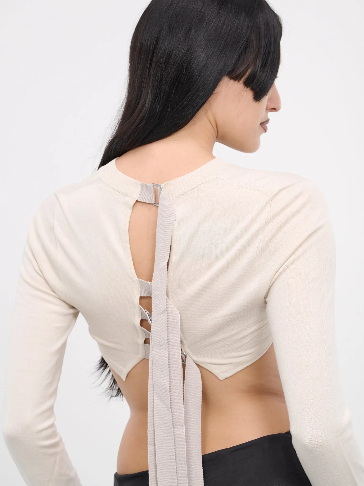 Lida Cinch Belt Crop Top (B0012027-KN033-STONE) sold by lorenzo product image thumbnail 5