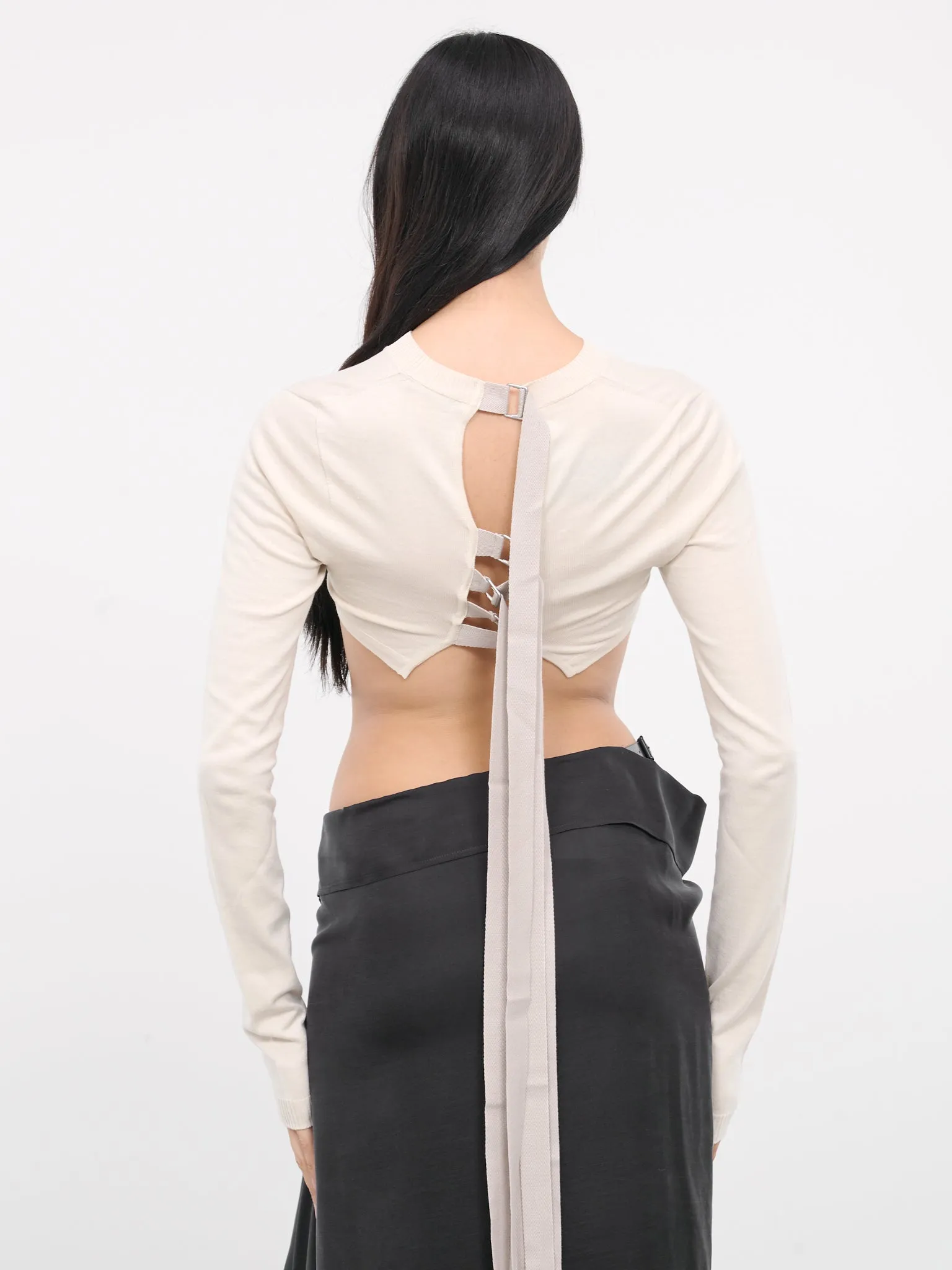 Lida Cinch Belt Crop Top (B0012027-KN033-STONE) sold by lorenzo product image thumbnail 3