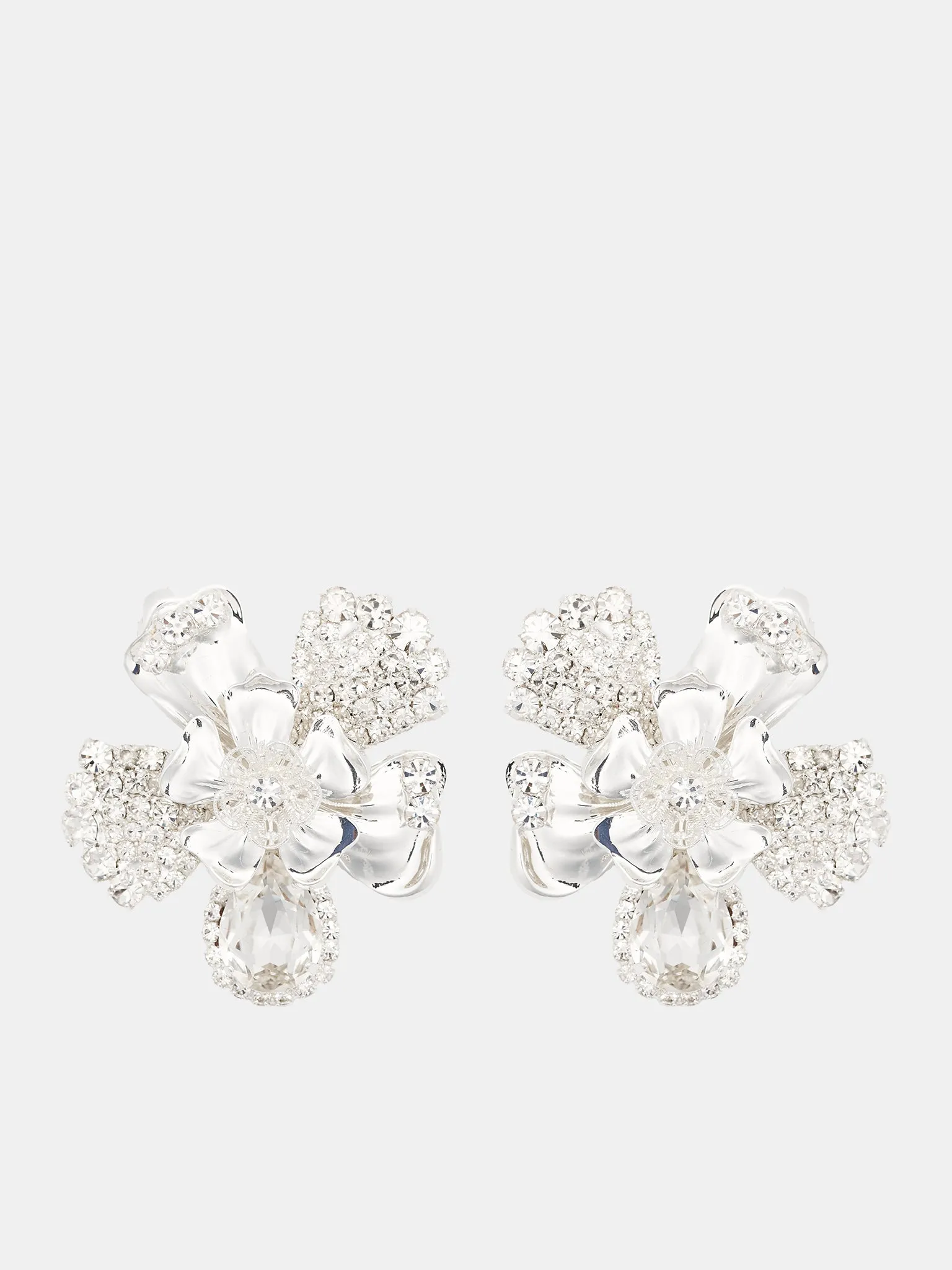 Rhinestone Brass Earrings (EARRINGS-02-BRASS-CRYSTAL) sold by lorenzo