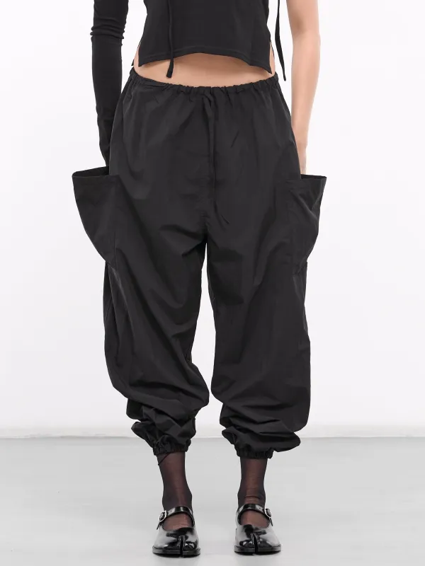 Typewriter Relaxed Pants (FS-P60-501-1-BLACK) sold by lorenzo