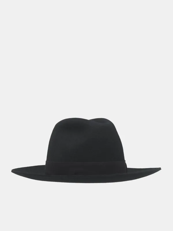 Wool Felt Fedora Hat (FH652A-FU2XJ-BLACK) sold by lorenzo