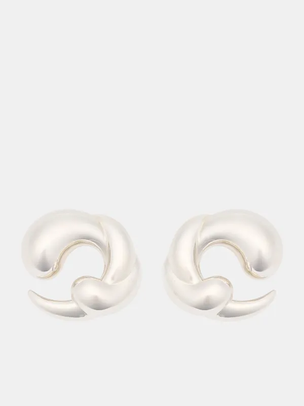 Large Serpent Hoops (MJAA2023LSH-SILVER) sold by lorenzo