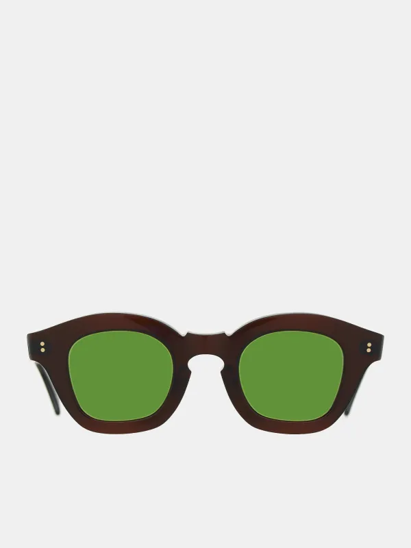 Glam Proto Sunglasses (GLAM-PROTO-DARKBEER-GREEN4) made by lorenzo