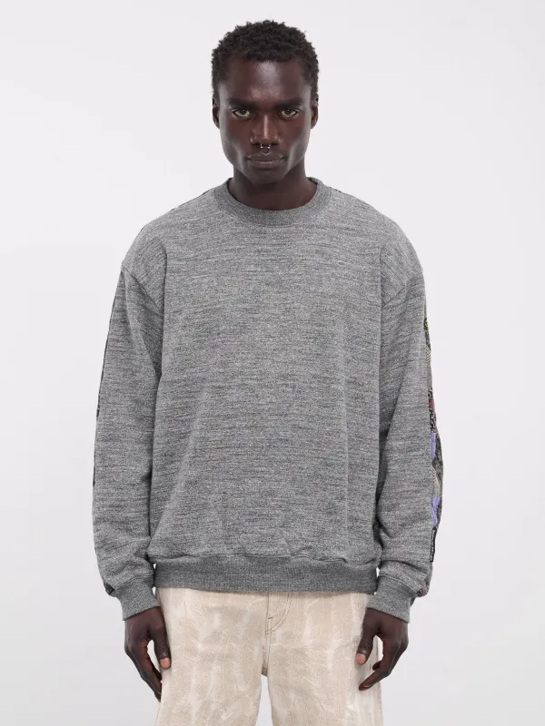 Yabane Quilted 2-Tone Sweater (K2403LC094-CHARCOAL-BLACK) sold by lorenzo