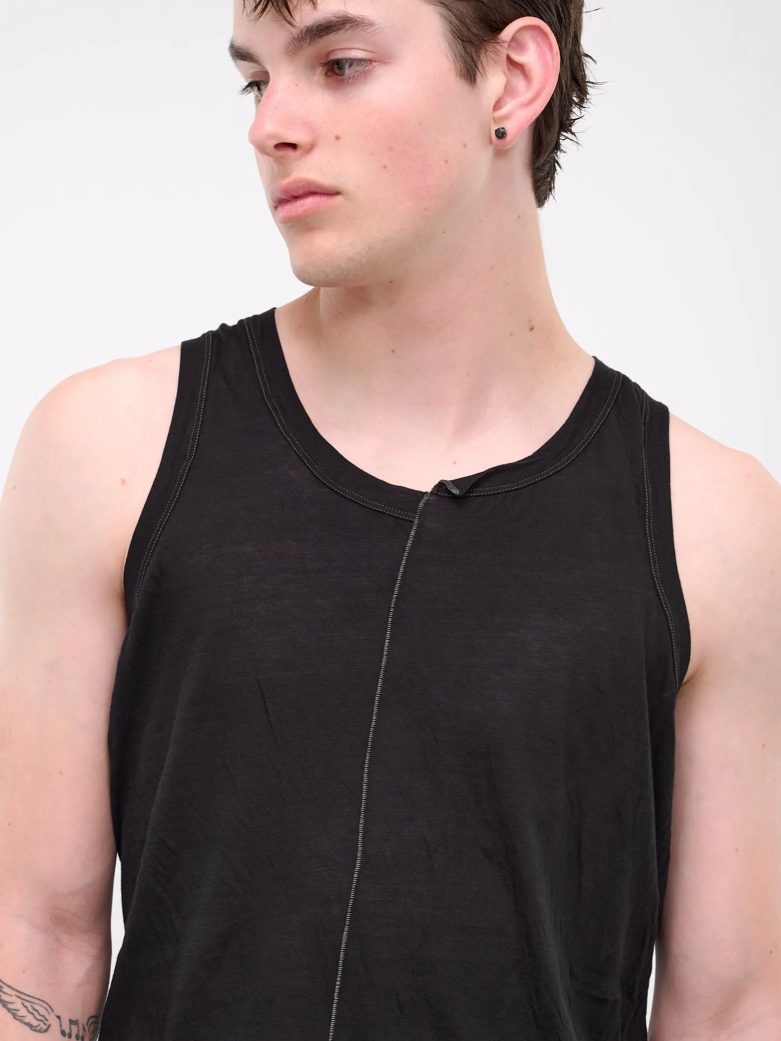 Torsion Jersey Tank Top (JJ1024-BLACK) sold by lorenzo product image thumbnail 5