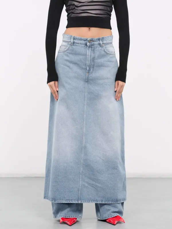 Denim Pants Skirt (24-25-F-JE121I-D014-LIGHT-BLUE) sold by lorenzo