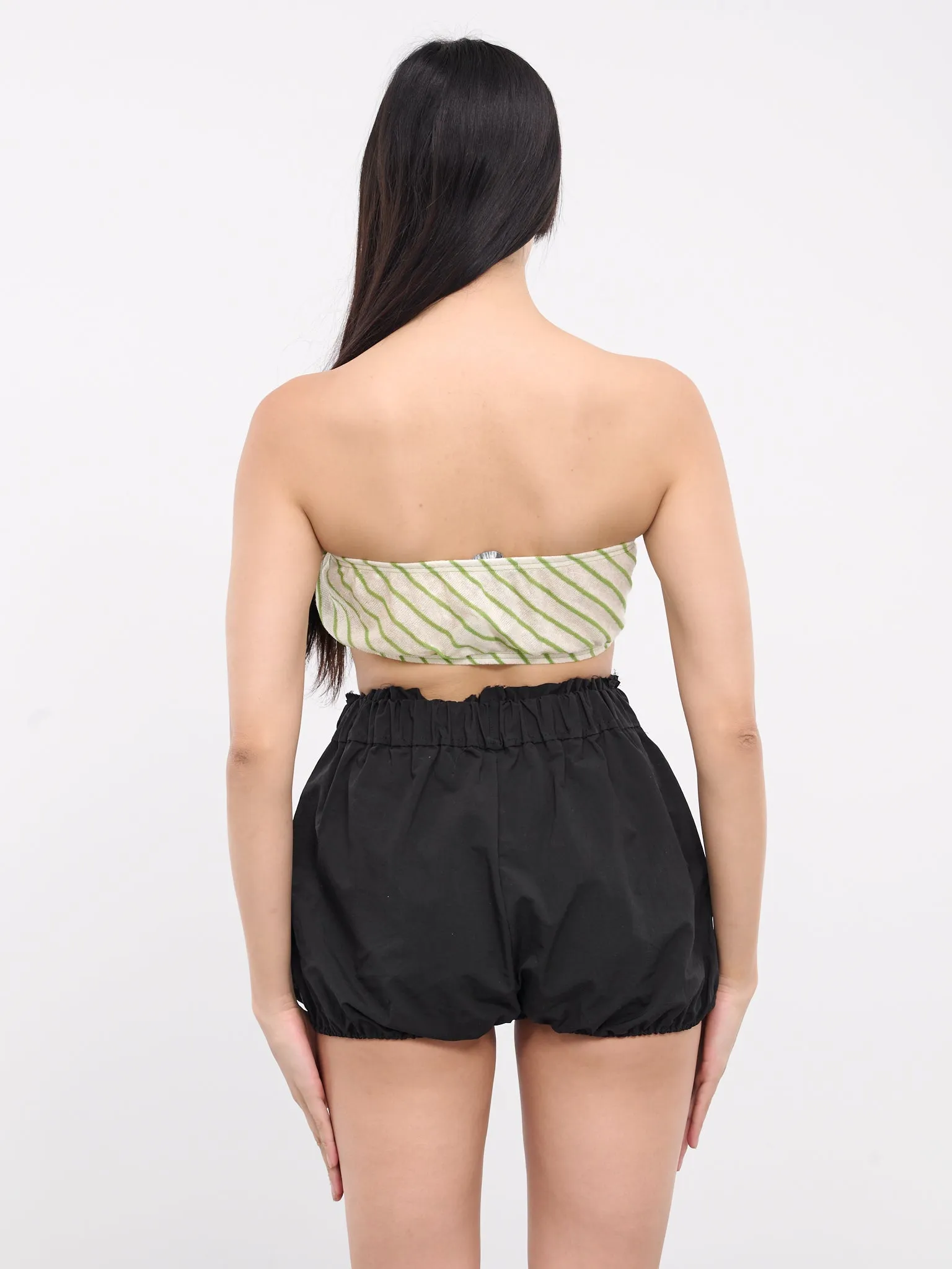 Striped Bandeau Top (BANDEAU-GREEN-WHITE-STRIPES) sold by lorenzo product image thumbnail 3