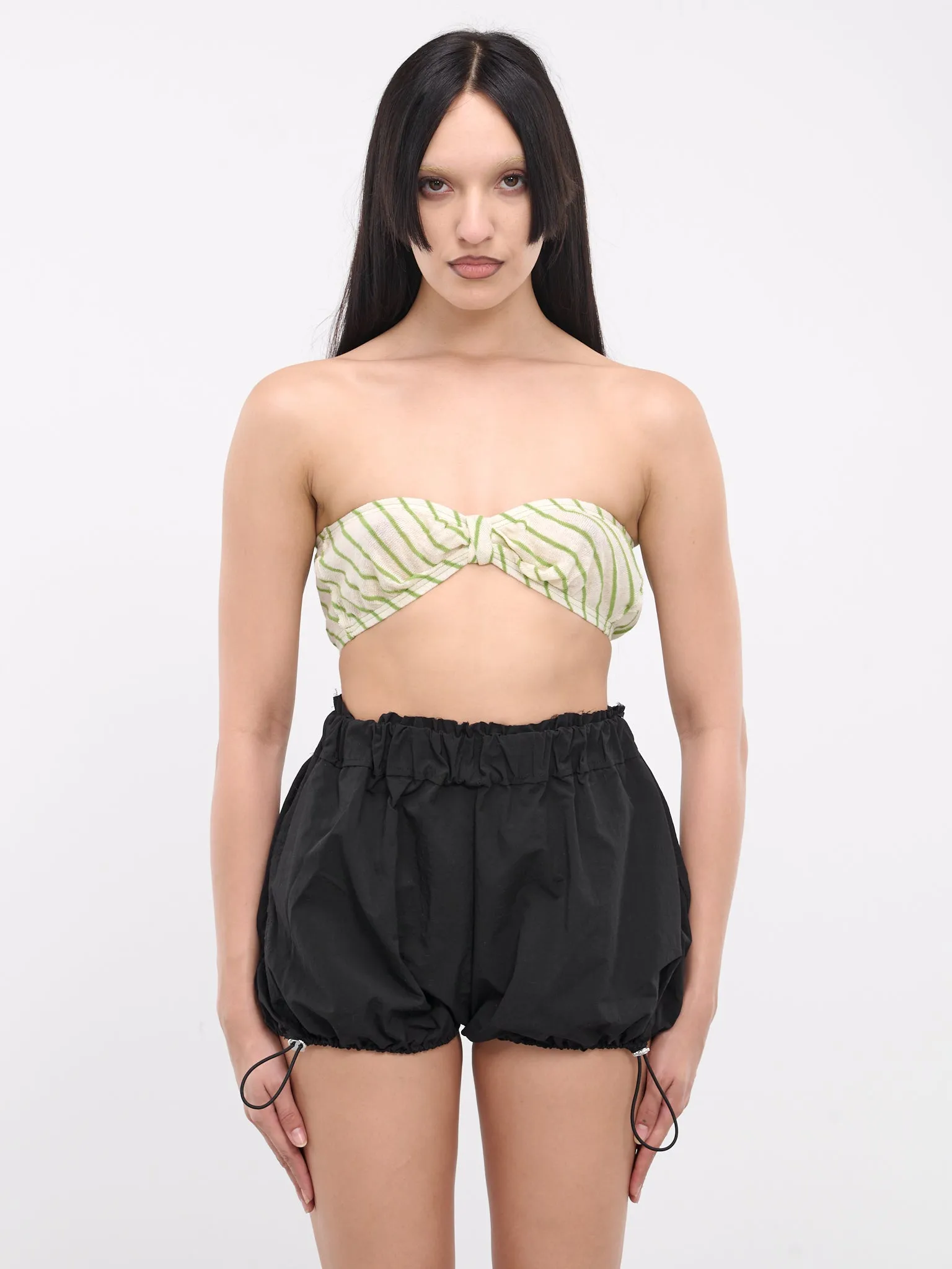 Striped Bandeau Top (BANDEAU-GREEN-WHITE-STRIPES) sold by lorenzo