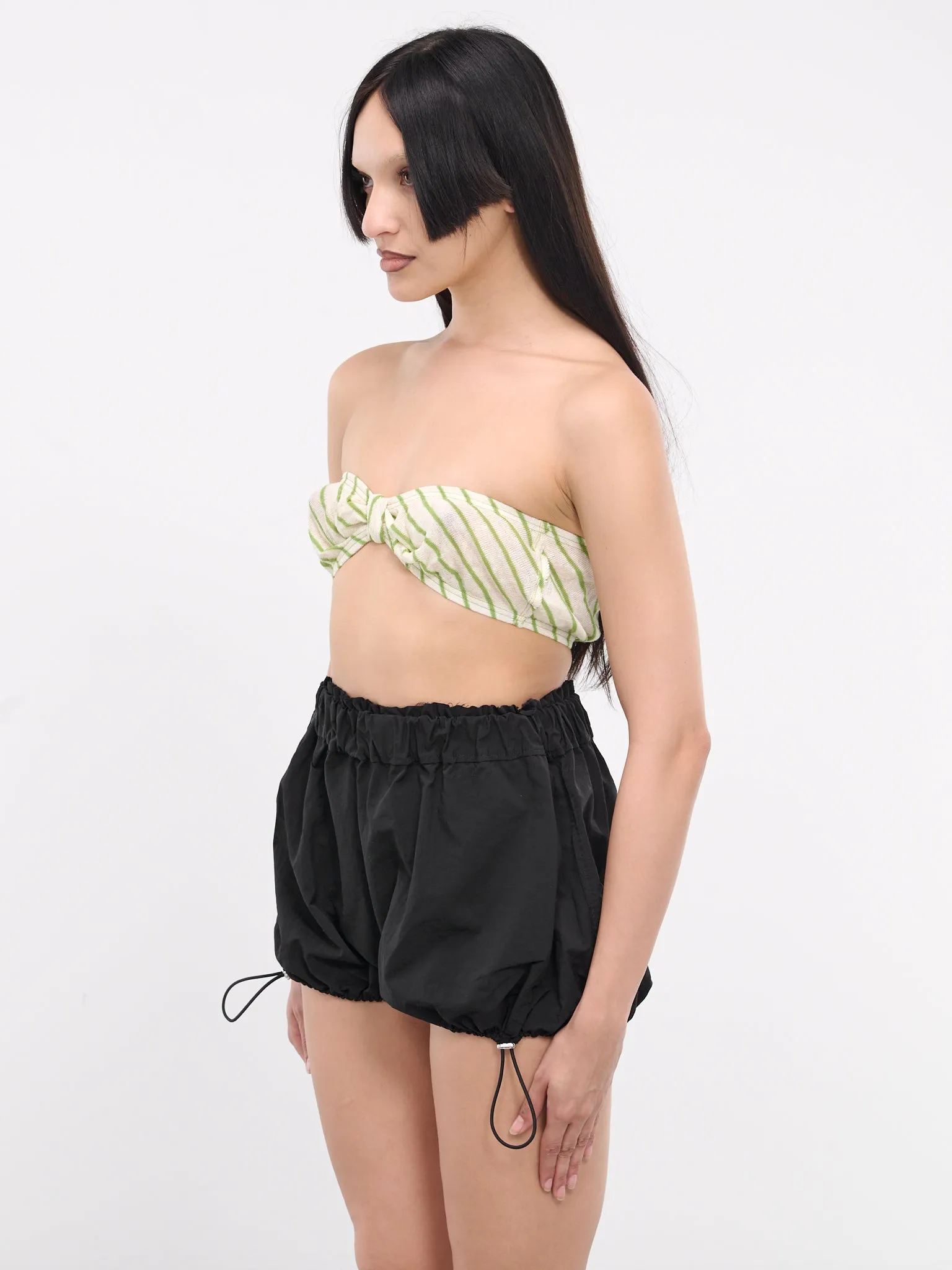 Striped Bandeau Top (BANDEAU-GREEN-WHITE-STRIPES) sold by lorenzo product image thumbnail 2