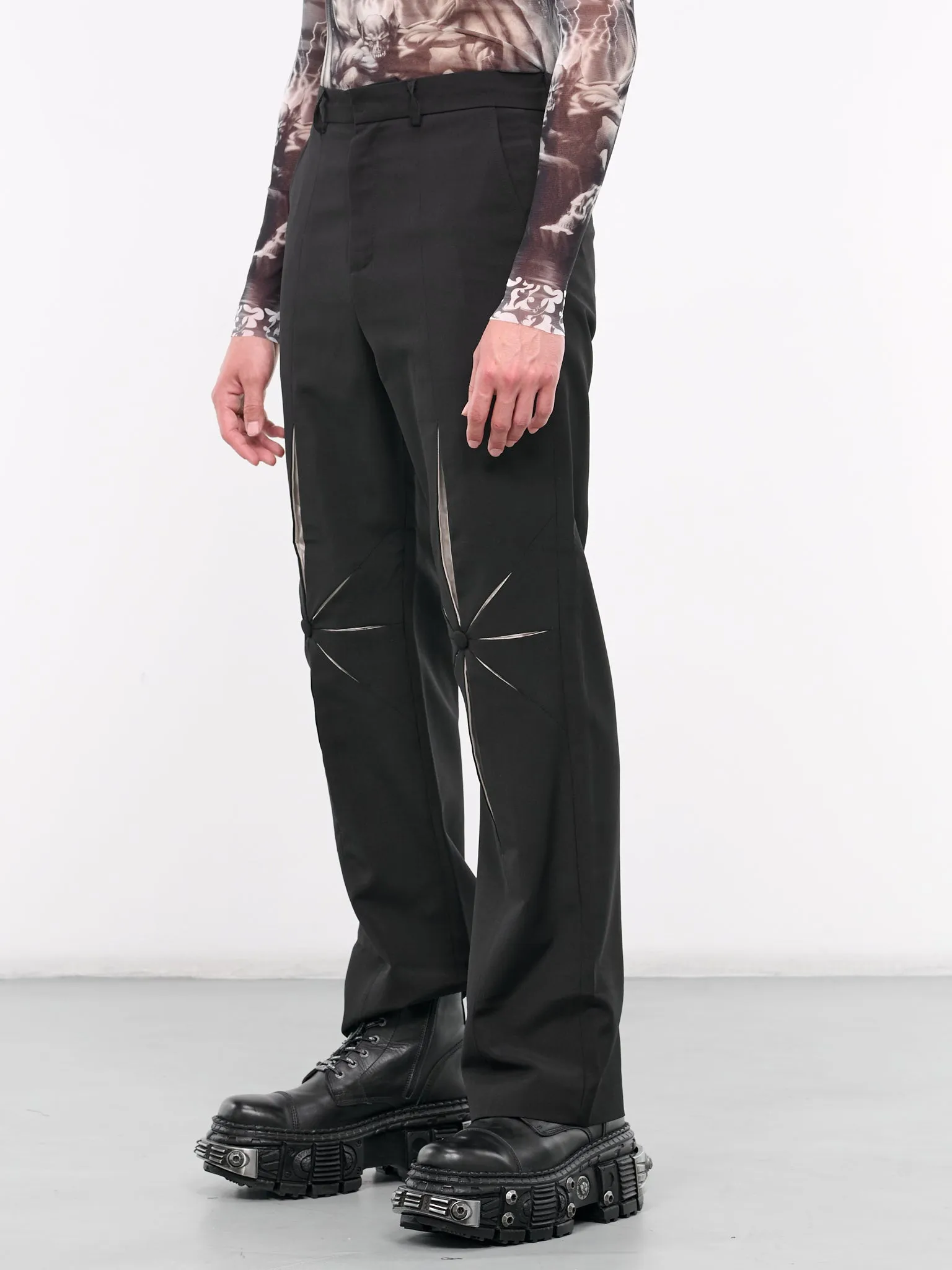 Origami Pants (KU4SMT07AP-T1658-BLACK-CREAM) sold by lorenzo product image thumbnail 2
