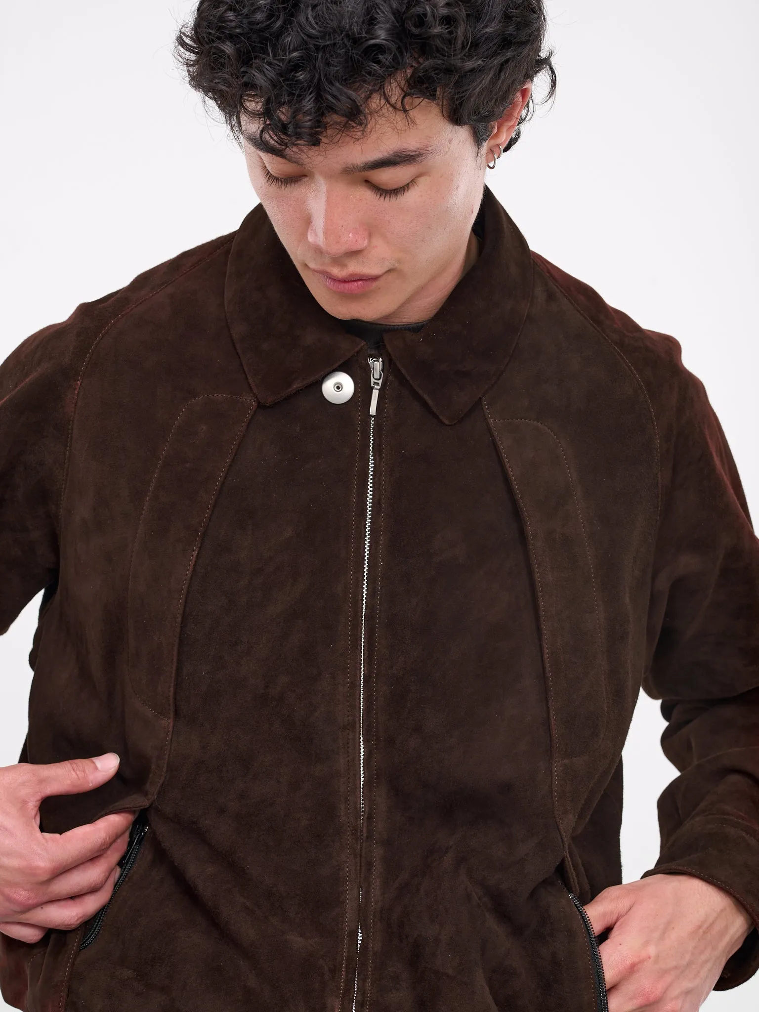 Suede Calf Drizzler (LTH-101-01-DARK-BROWN) sold by lorenzo product image thumbnail 4