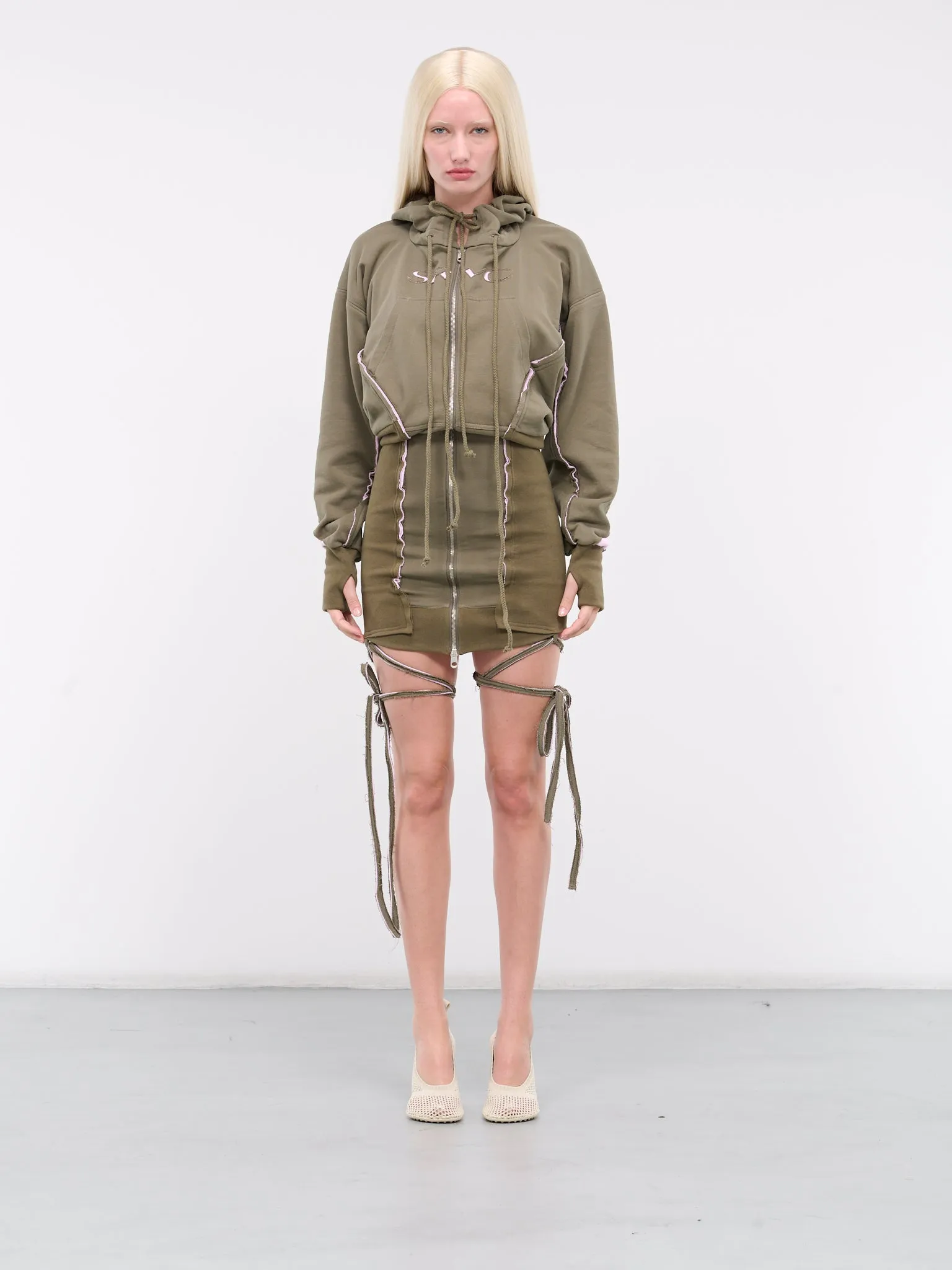 Profile Hoodie Dress (432-510-OLIVE) sold by lorenzo