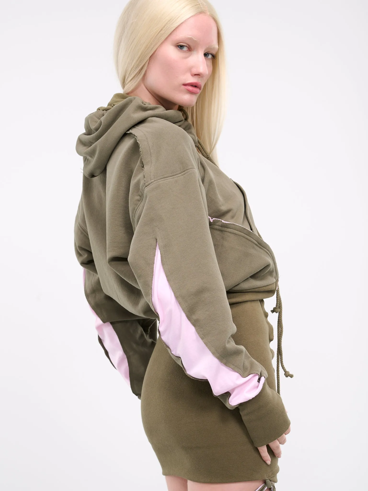 Profile Hoodie Dress (432-510-OLIVE) sold by lorenzo product image thumbnail 4