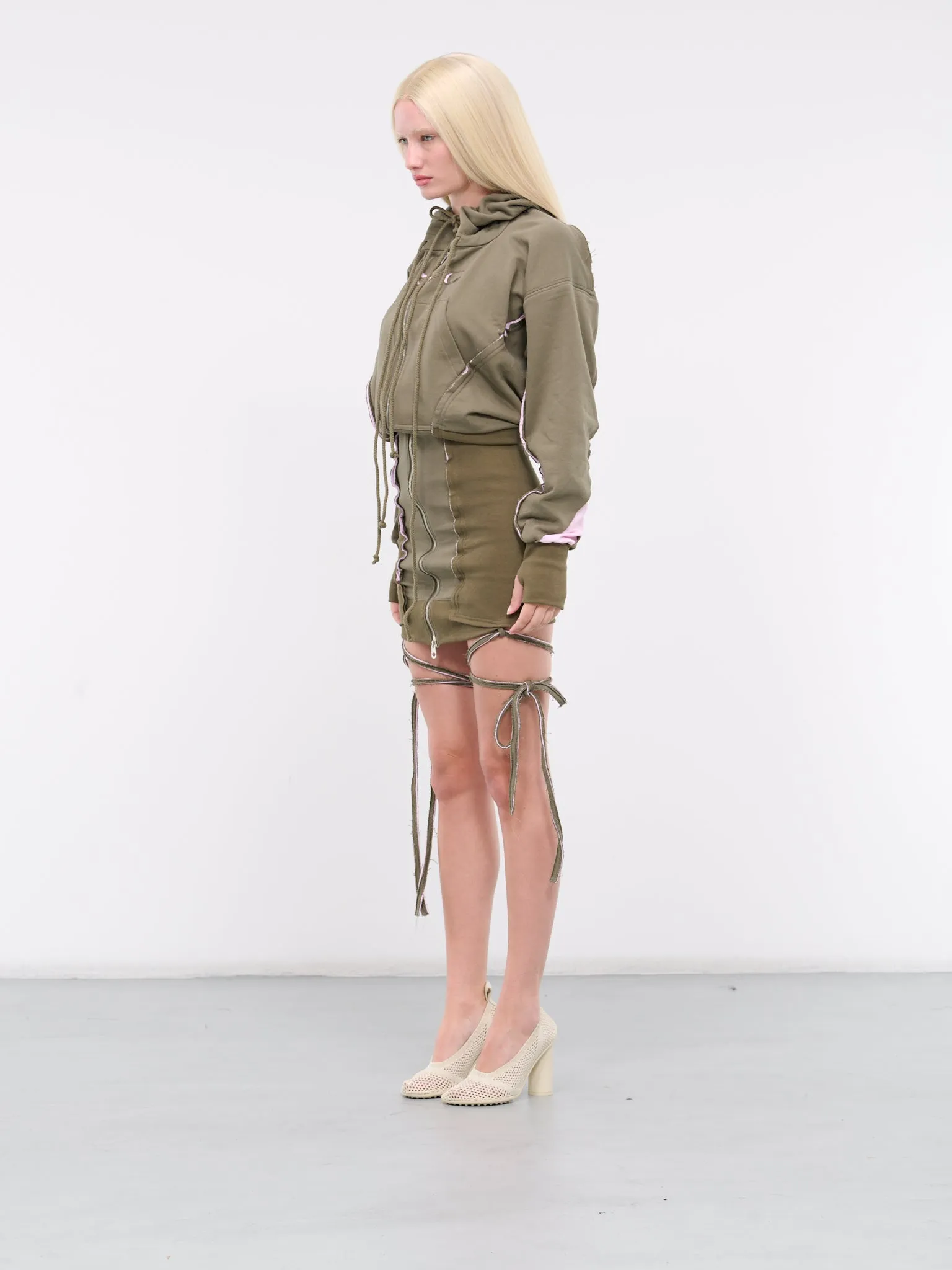 Profile Hoodie Dress (432-510-OLIVE) sold by lorenzo product image thumbnail 2