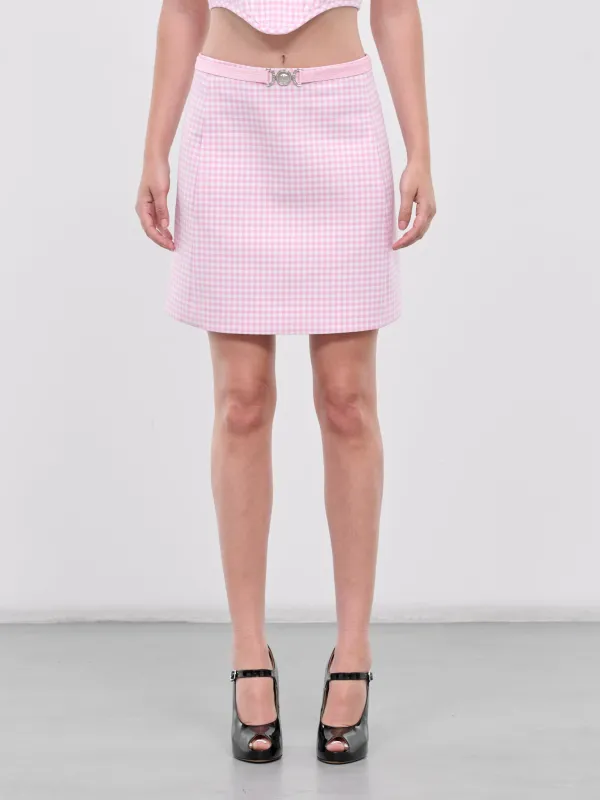 Contrasto Tweed Mini Skirt (1015004-1A10337-PASTEL-PINK-WH) sold by lorenzo