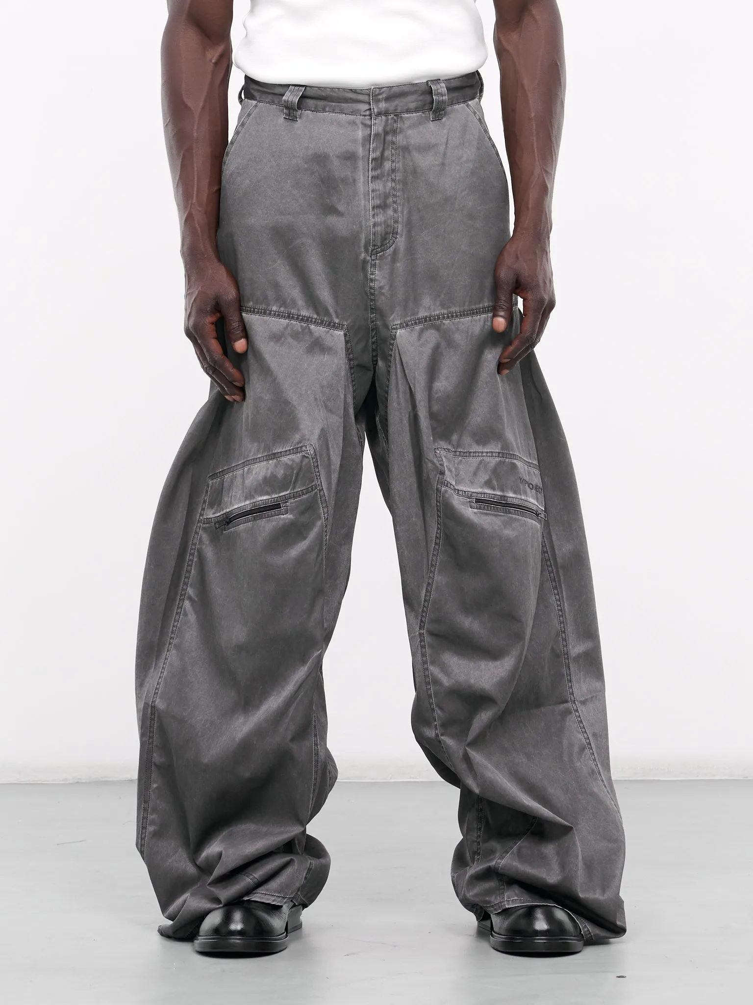 Pop-Up Pants (203PA003-F494-WASHED-BLACK) sold by lorenzo