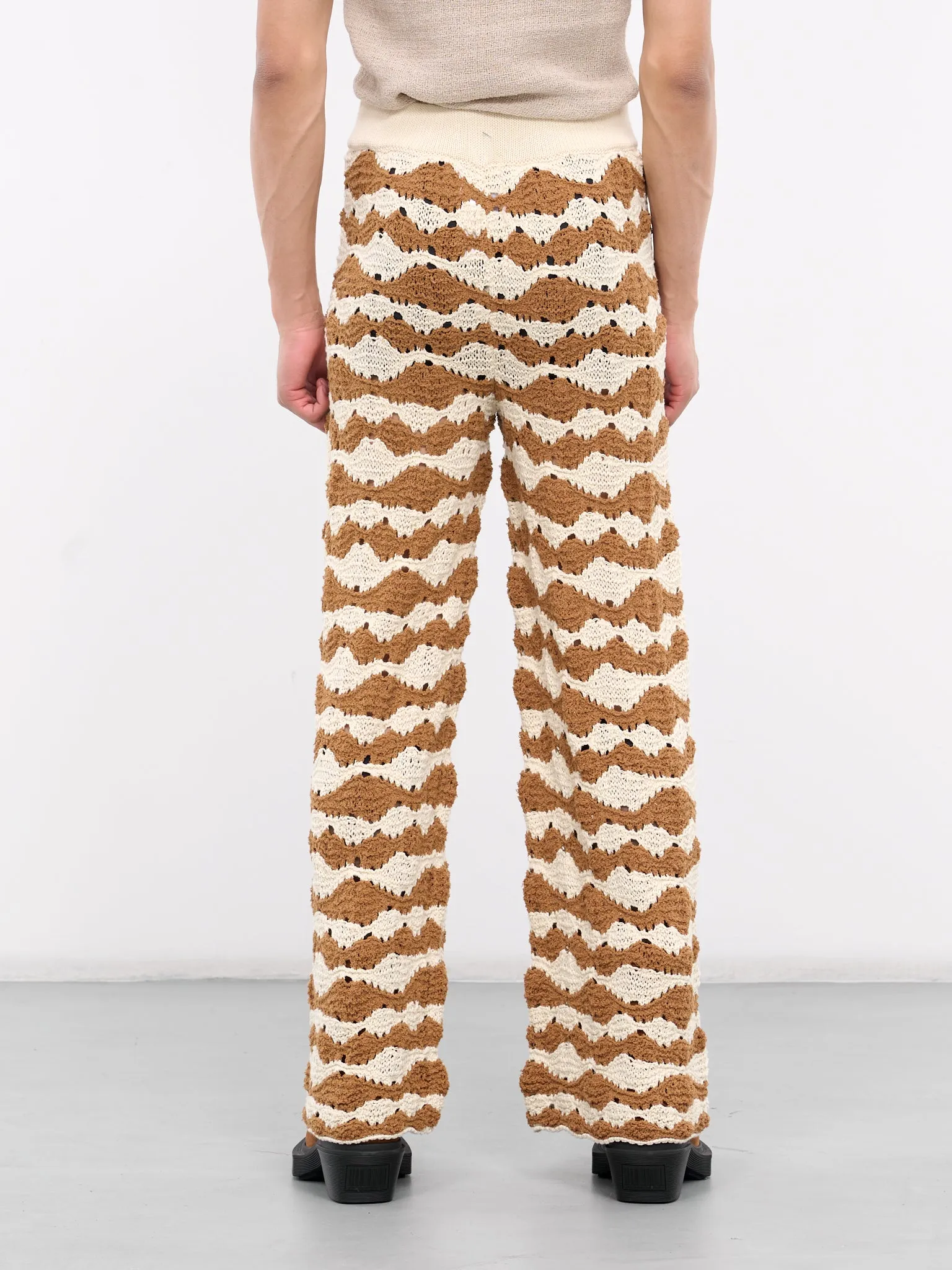 Knit Loose Pants (PT018V1-RAFFIA-BROWN) sold by lorenzo product image thumbnail 3