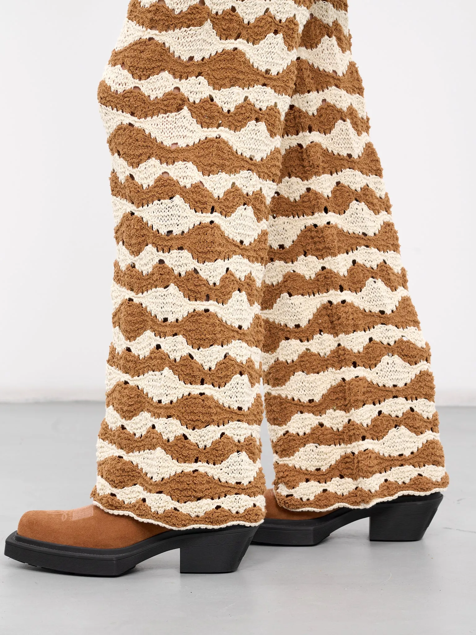 Knit Loose Pants (PT018V1-RAFFIA-BROWN) sold by lorenzo product image thumbnail 5