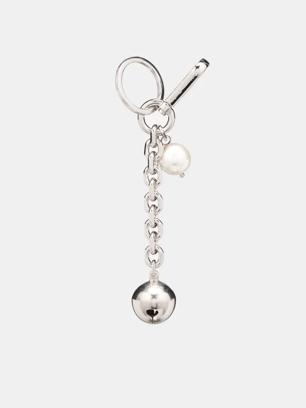 Bell Charm & Pearl Keychain (KEYCHAIN-2-M-PEARL) sold by lorenzo