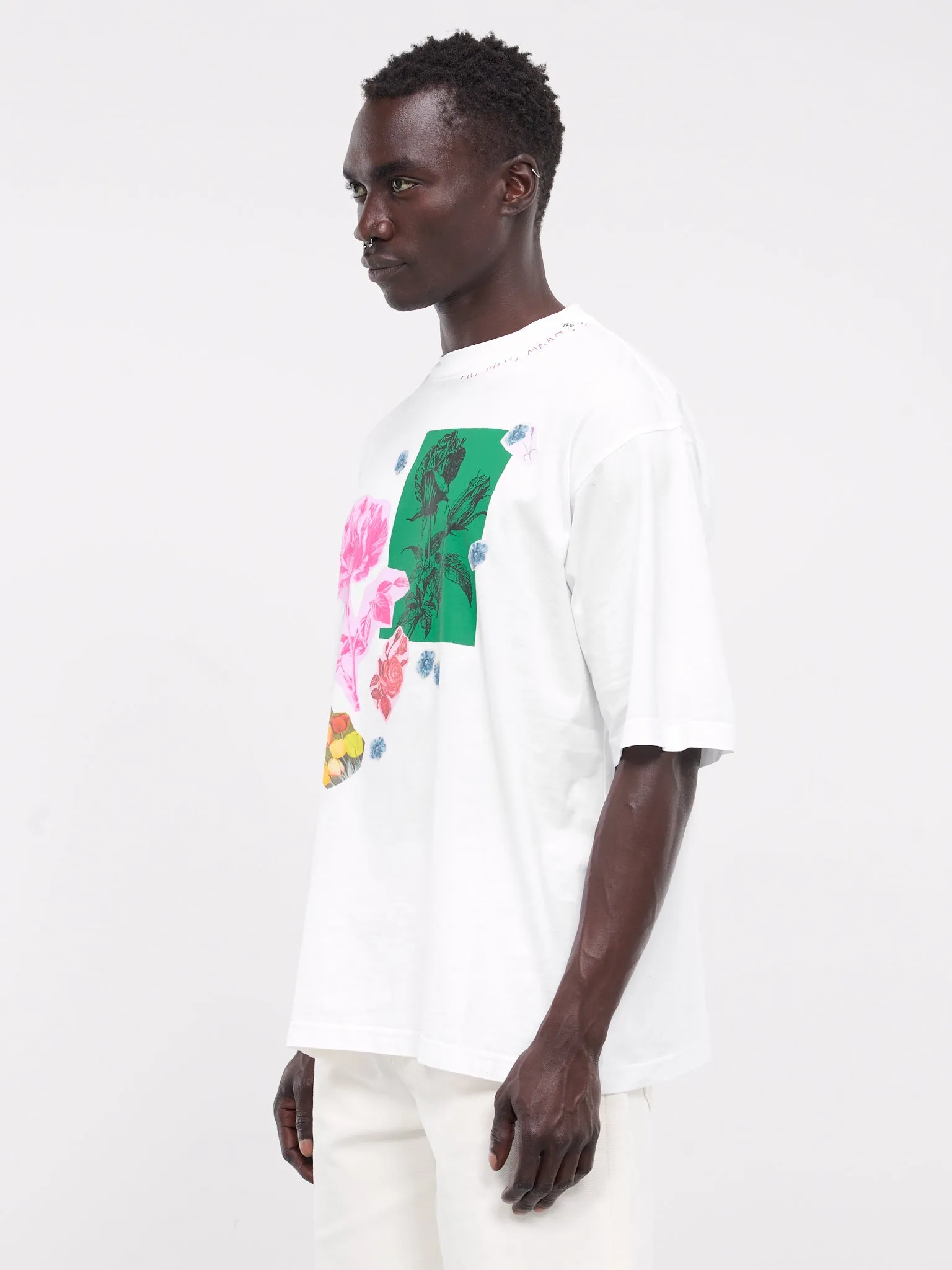 Flower Print Tee (HUMU0223PT-USCW75-WHITE-MULTI) sold by lorenzo product image thumbnail 2