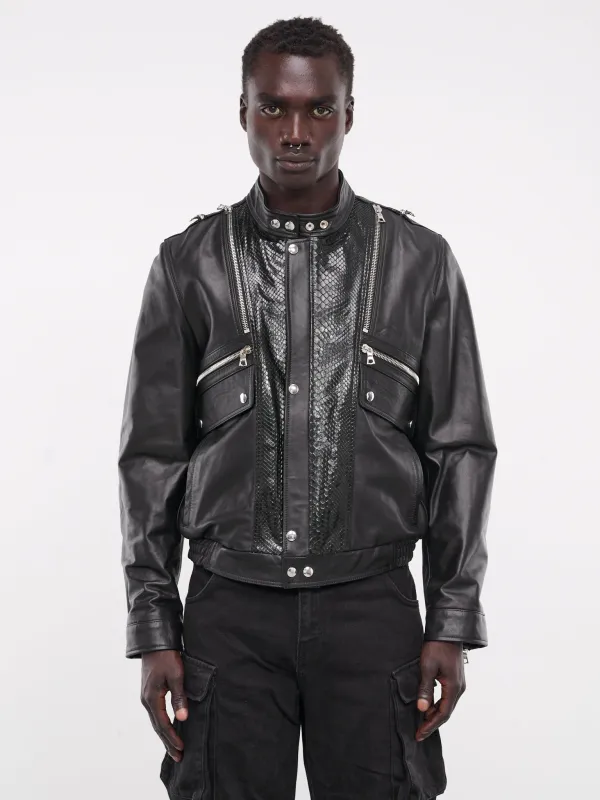 Multi-Zip Leather Moto Jacket (MULTIZIP-MOTO-BLACK) sold by lorenzo