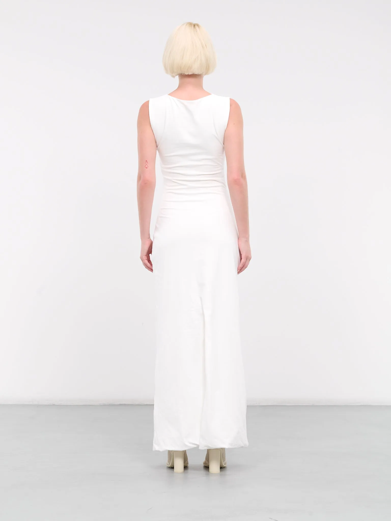 Temple Dress (TEMPLE-DRESS-WHITE-BROWN) sold by lorenzo product image thumbnail 3