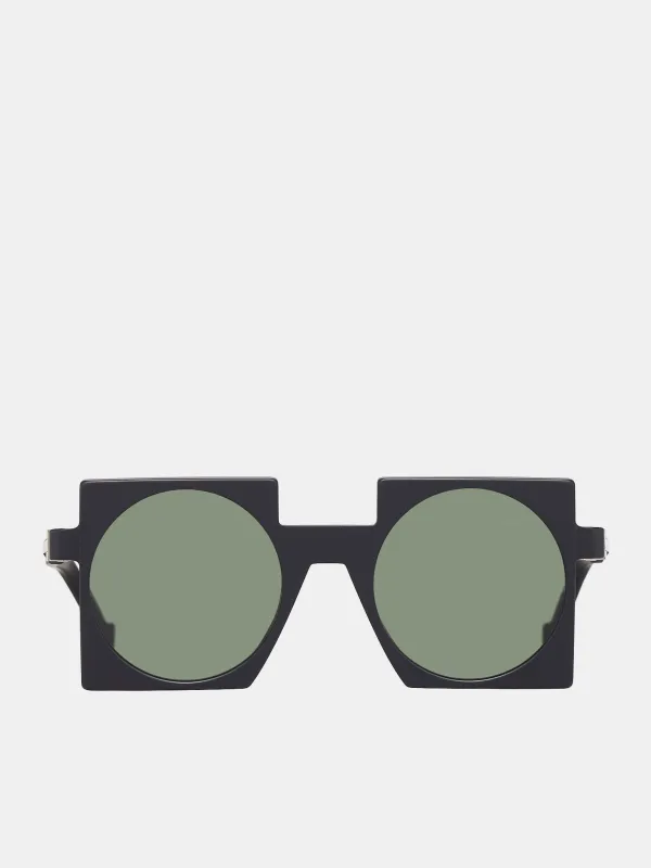 BL0039 Sunglasses (FE-BL0039-BLACK-MATTE-GREEN) sold by lorenzo