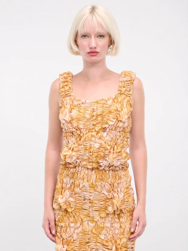 Twist Vest Top (TWIST-VEST-YELLOW) sold by lorenzo