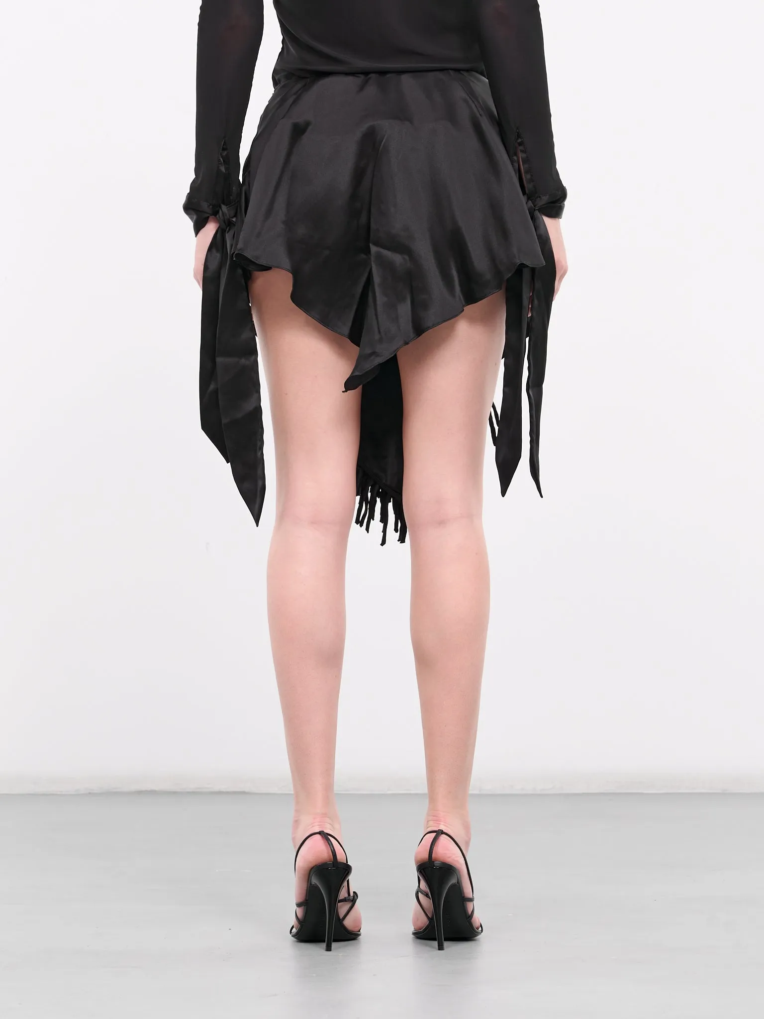 Fringe Mini Skirt (MINI-FRINGE-BLACK) sold by lorenzo product image thumbnail 3