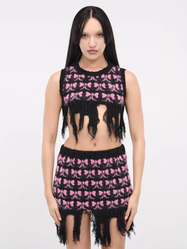 Bow Reaper Top (075-BLACK-PINK) sold by lorenzo