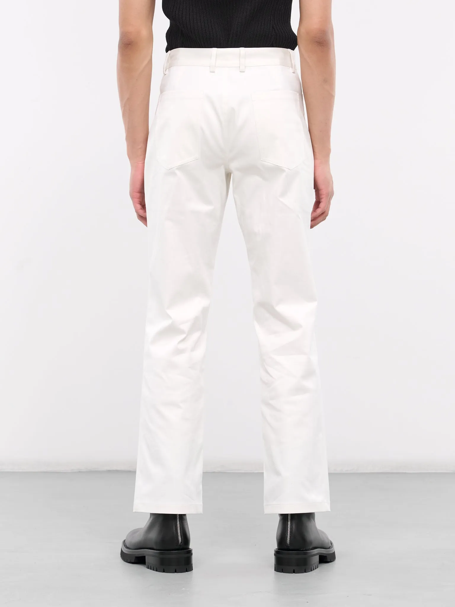 Twill Trousers (008-12-WHITE) sold by lorenzo product image thumbnail 3
