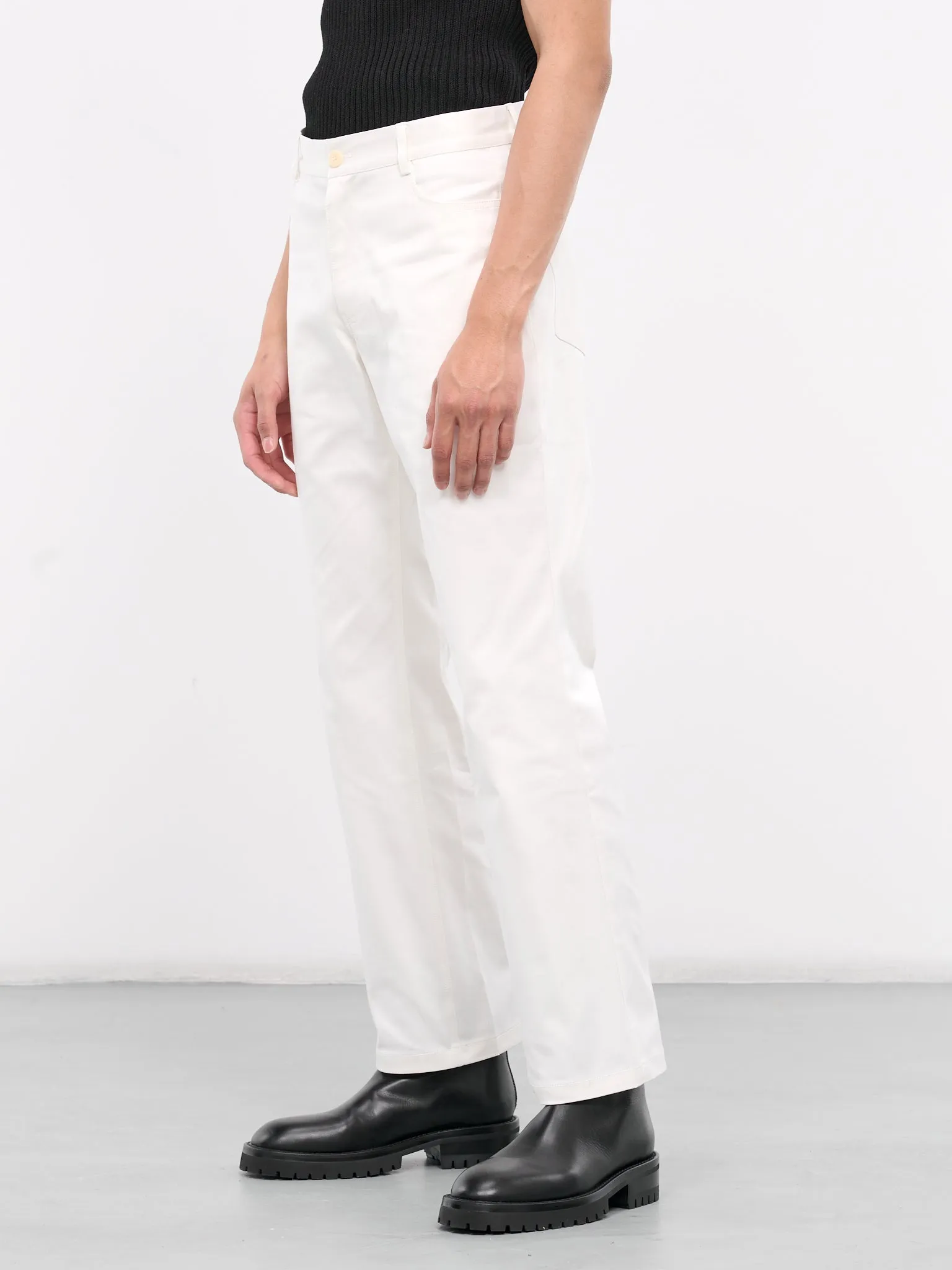 Twill Trousers (008-12-WHITE) sold by lorenzo product image thumbnail 2