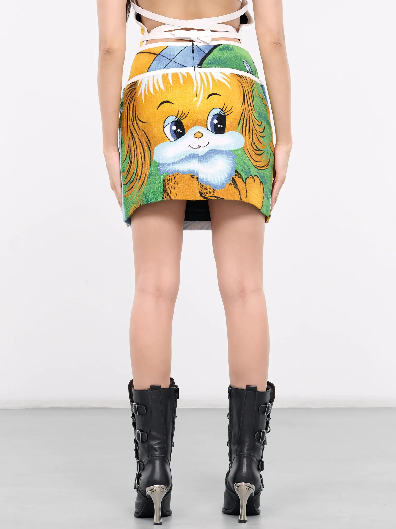 Jacquard Towels Mini Skirt (WSK049-UWOV0021-MULTI) sold by lorenzo product image thumbnail 3